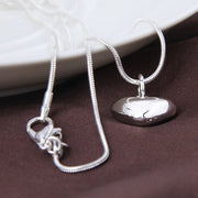 Sterling Silver Solid Small Heart Pendant Necklace