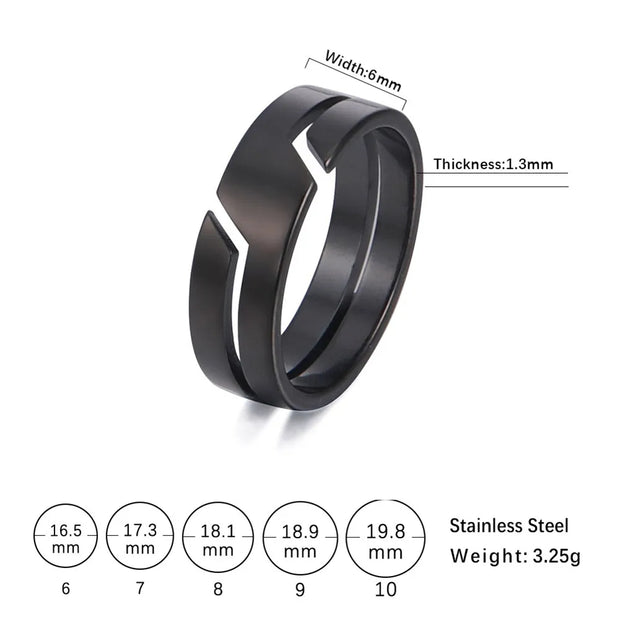 Skyrim Fashion Simple Stainless Steel Couple Ring