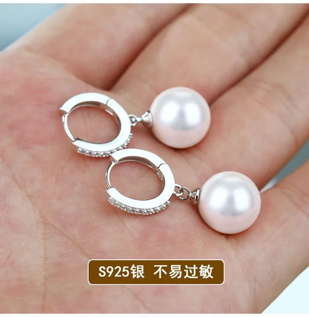 Pearl Earrings Genuine Natural Freshwater