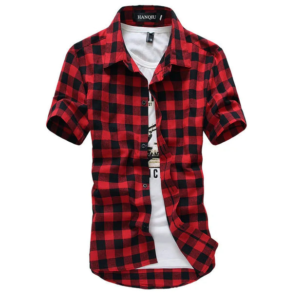 Red And Black Plaid Shirt Men