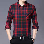 Red And Black Plaid Shirt Men