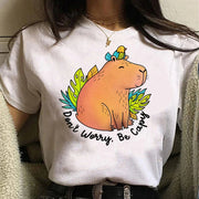 Cute Capybara Clothing T-Shirt Women