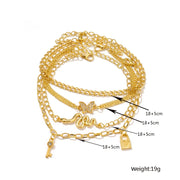 Bohemia Gold Color Snake Ankle Bracelet