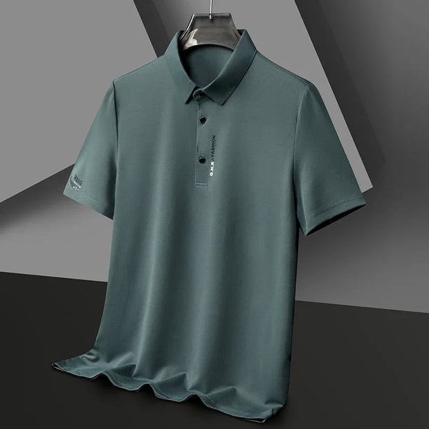 New Men's Short Sleeved Solid Color POLO Shirt