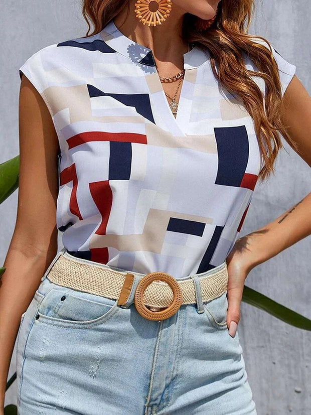 Women's Blouse Casual Short Sleevee Shirt