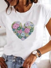 Short Sleeve Casual Ladies Fashion Female T-shirts