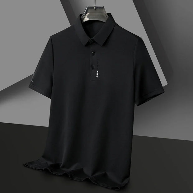 New Men's Short Sleeved Solid Color POLO Shirt