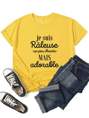 France Funny Letter Graphic Women T-shirt