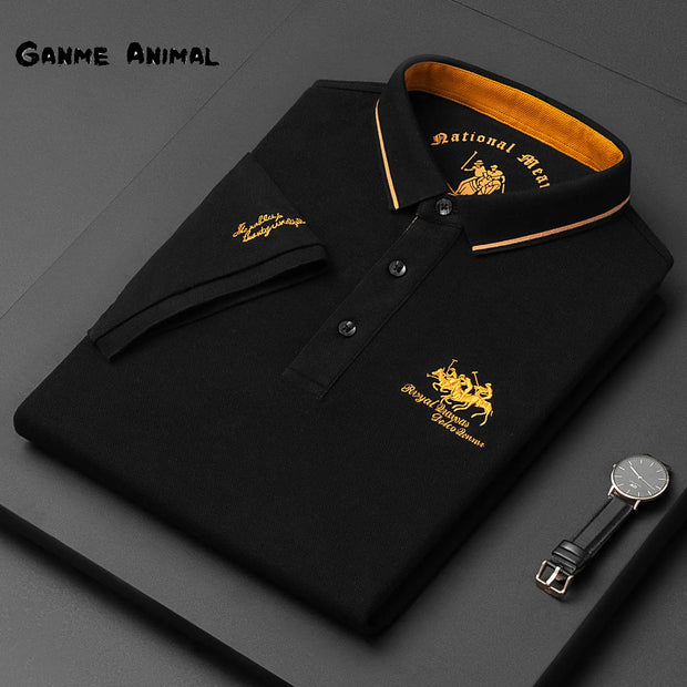 New Summer Korean  Embroidered Polo Shirt