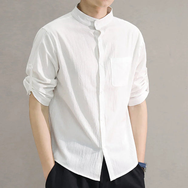 Fashionable Men's Short-sleeved Shirt Seven