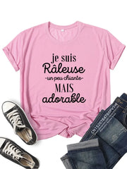 France Funny Letter Graphic Women T-shirt