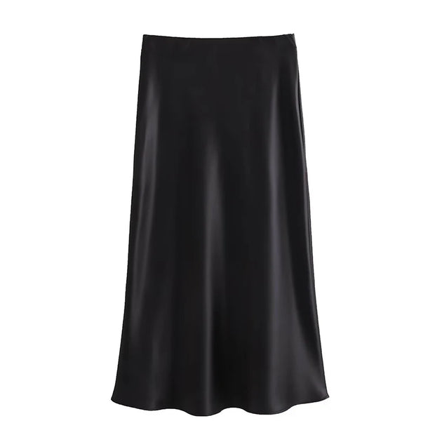 TRAF Spring 2024 Women Midi Skirts Fashion