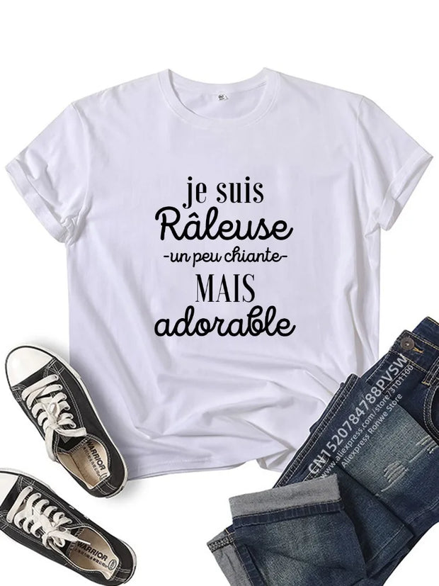 France Funny Letter Graphic Women T-shirt