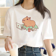 Cute Capybara Clothing T-Shirt Women