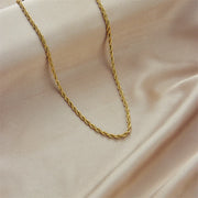 DIEYURO 316L Stainless Steel Gold Color Chain