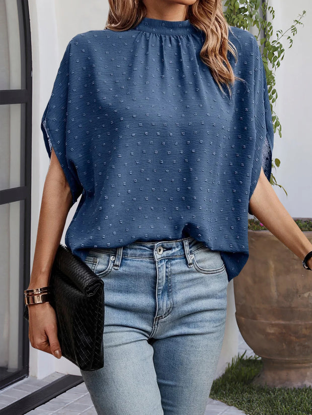 Women Elegant Solid Color Blouses Shirts