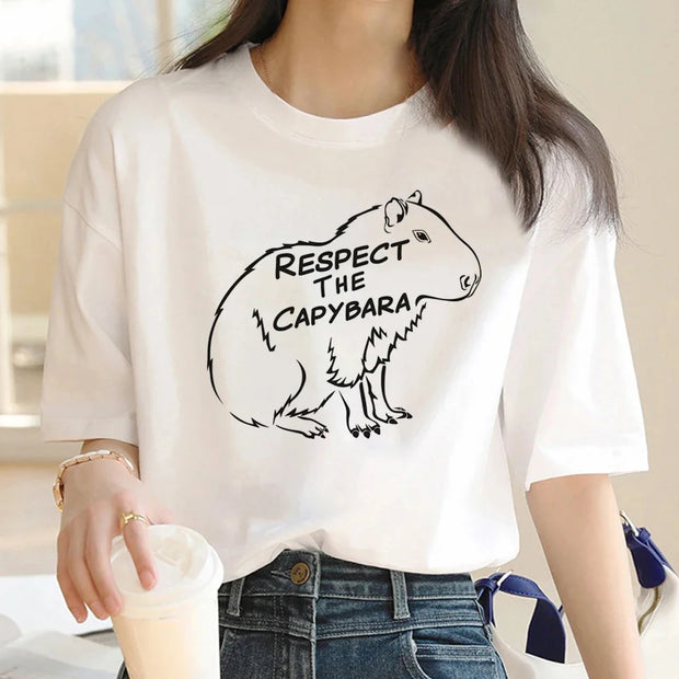 Cute Capybara Clothing T-Shirt Women