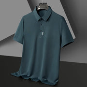 New Men's Short Sleeved Solid Color POLO Shirt