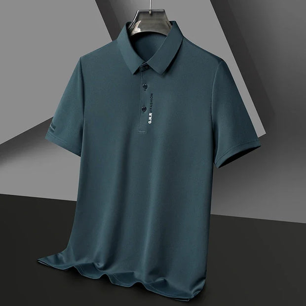 New Men's Short Sleeved Solid Color POLO Shirt