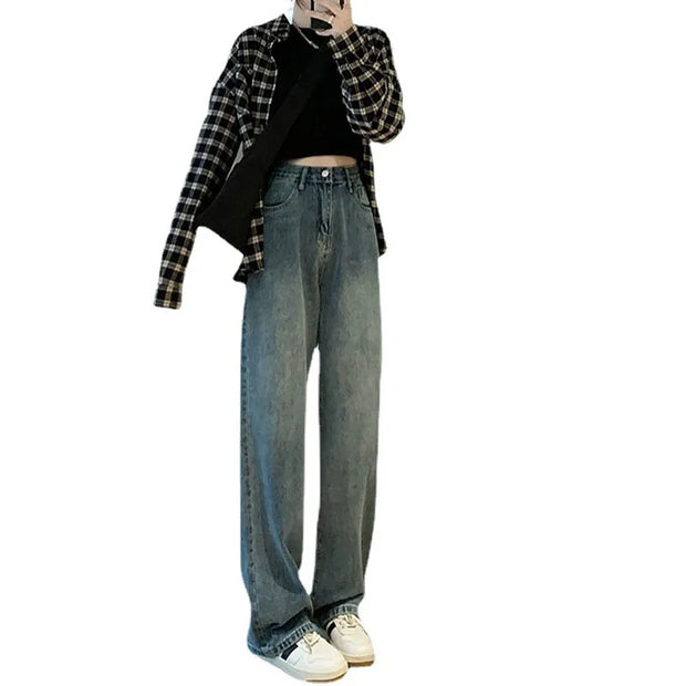 Women's High Waist Wide Leg Jeans