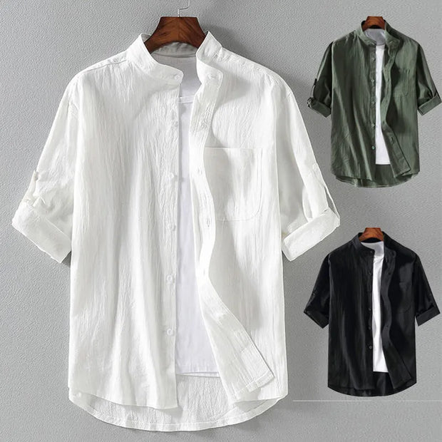 Fashionable Men's Short-sleeved Shirt Seven