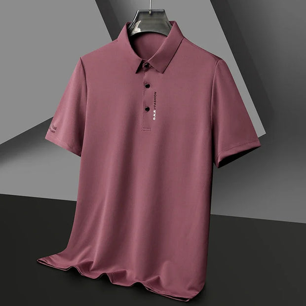 New Men's Short Sleeved Solid Color POLO Shirt