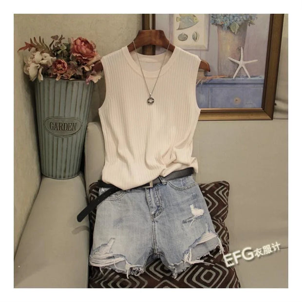 Summer Sleeveless Blouse Women