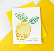 easy peasy lemon squeezy illustrated encouragement card