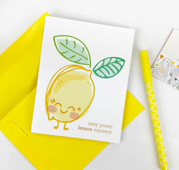 easy peasy lemon squeezy illustrated encouragement card